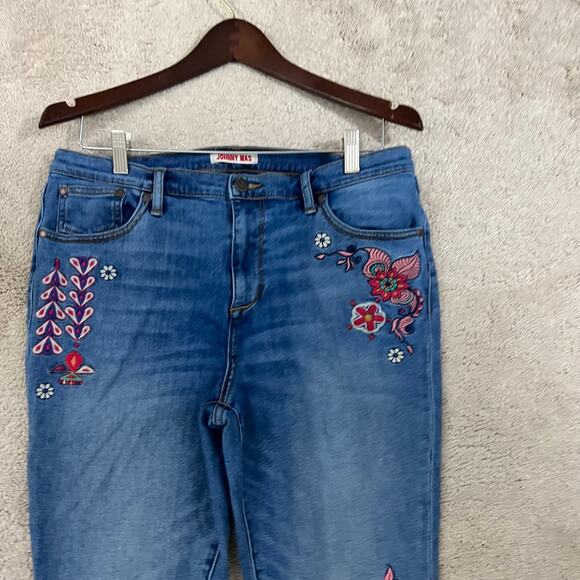 Johnny Was Mid Rise Skinny Jeans Embroidered Women Size 31 - Picture 9 of 12